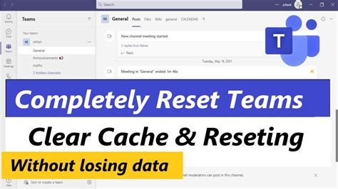 How To Clear Cache Completely Reset Microsoft Teams App Youtube