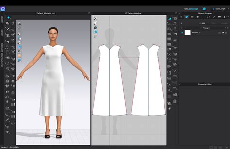 Clo3d Basic Pattern Simulation Dress Behance