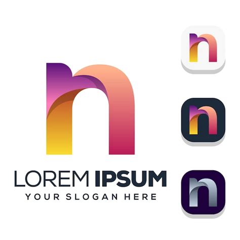 Diseño De Logotipo Letra N Vector Premium