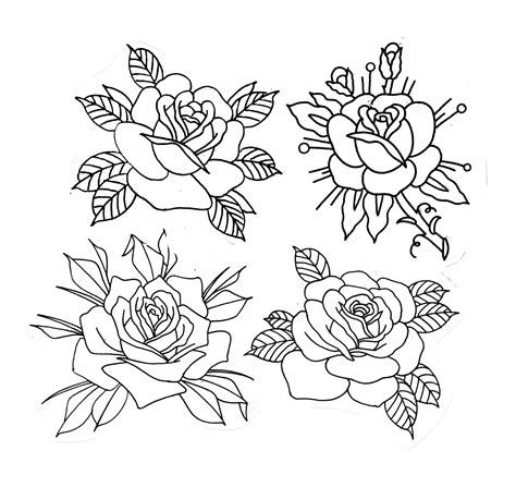 28 Traditional Flower Tattoo Stencil Jack Tattoo