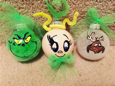 Diy Grinch Ornaments Cricut Idalias Salon