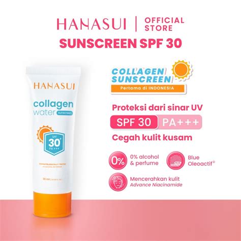 Jual Hanasui Collagen Water Sunscreen Spf Pa Ml Shopee Indonesia