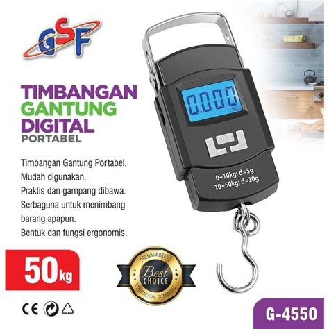 Jual Timbangan Gantung Digital Gsf Kg Portable Shopee Indonesia