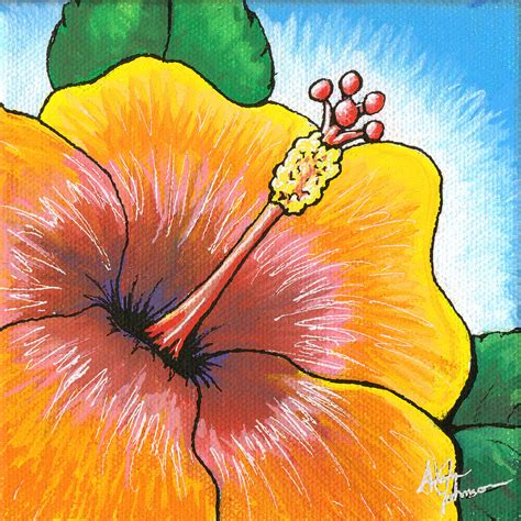 Hibiscus Number 2 Painting By Adam Johnson Fine Art America