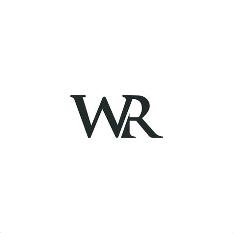 Initial Letter Wr Logo Or Rw Logo Vector Design Template