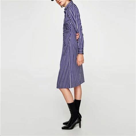 Blue And White Striped Dress Zara Dresses Images