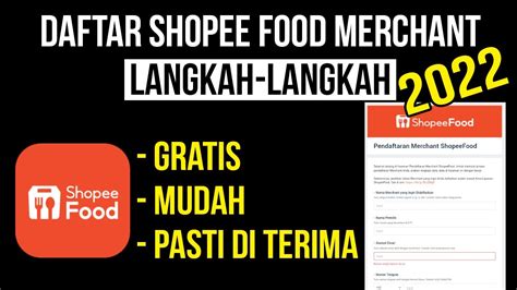 Tutorial Cara Mudah Daftar Shopee Food Partner Merchant Gratis Di