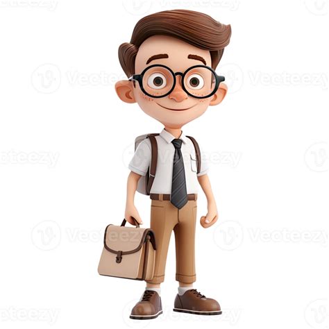 AI generated 3D Cute cartoon male teacher character 39324556 PNG