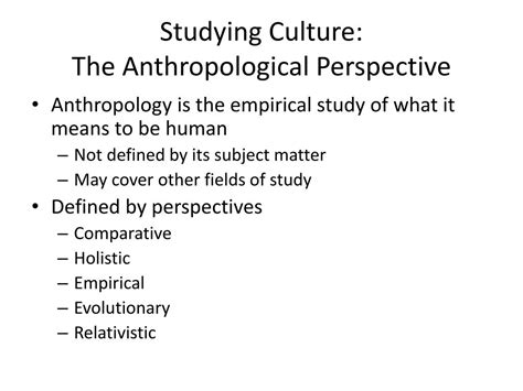 Ppt Chapter Anthropology And Intercultural Relations Powerpoint