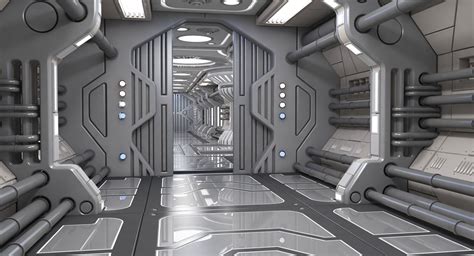 Sci Fi Interior Scene 3d Model Cyberpunk Interior Scifi Interior Spaceship Interior