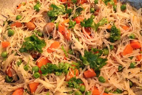 Vermicelli Upma Noodles with Vegetables - Cooking by Instinct