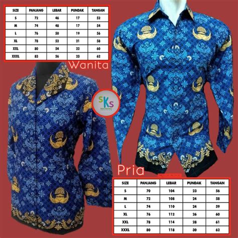 Jual Baju Seragam Korpri Wanita Pria Motif Baru Bahan Katun C S