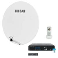 Pack Hdsat Parabole Satellite Fibre Composite Blanche Cm Lnb Single