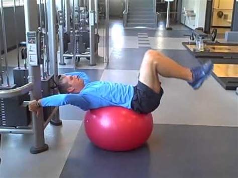 Reverse Crunch On Swiss Ball Youtube