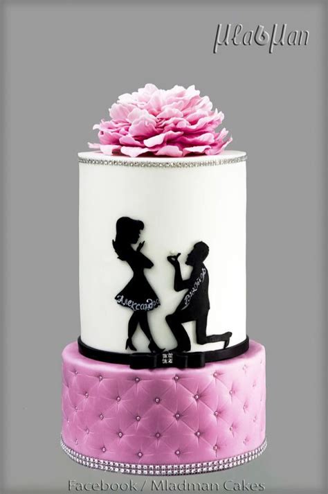 Do You Cake Engagement Cakes Cake Silhouette Cake