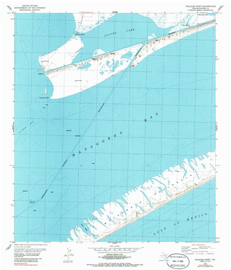 Classic Usgs Palacios Point Texas 75x75 Topo Map Mytopo Map Store