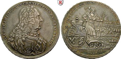 Reichstaler 1740 Herzogtum Württemberg Kgr ab 1806 Karl Friedrich