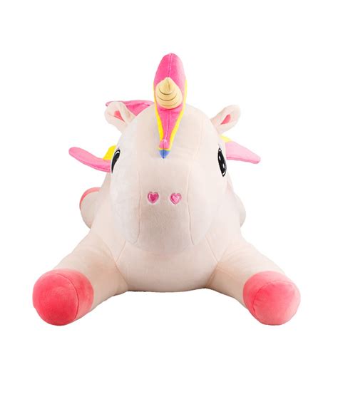 Unicórnio Rosa Asas Deitado 60cm Pelúcia XT9271 55 F