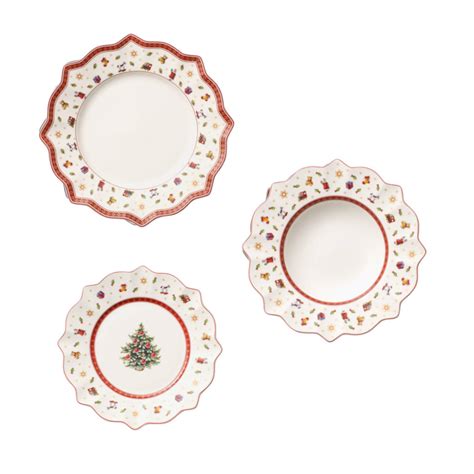 TOY S DELIGHT PIATTI SET POSTO TAVOLA 3 PEZZI BIANCHI VILLEROY