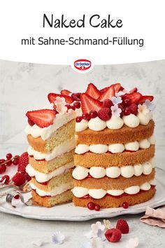 Dieser Naked Cake mit lockerem Biskuit lässt sich ganz einfach selber