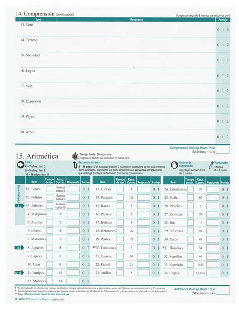 Protocolo WISC V pdf versión 1 Psicología General Studocu