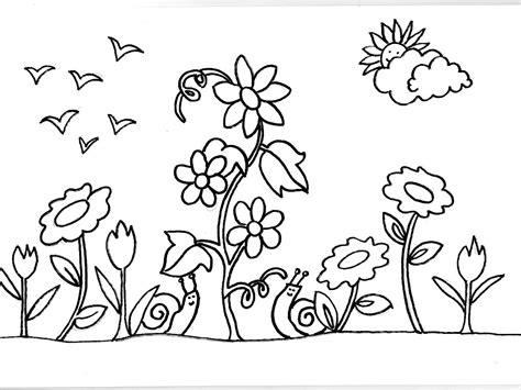 Desenhos De Jardim Para Colorir Atividades Educativas