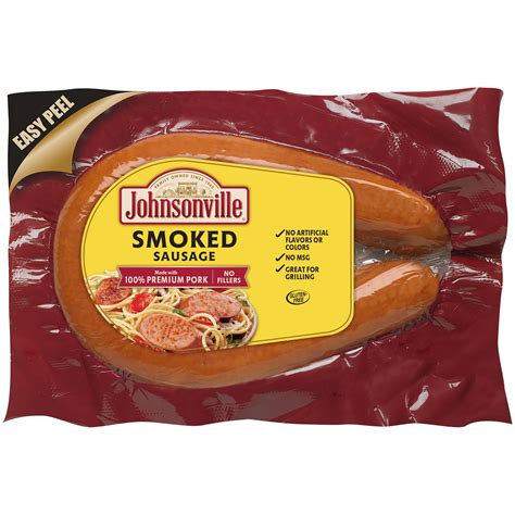 Johnsonville Cooked Smoked Pork Rope Sausage Oz Package Ez Peel