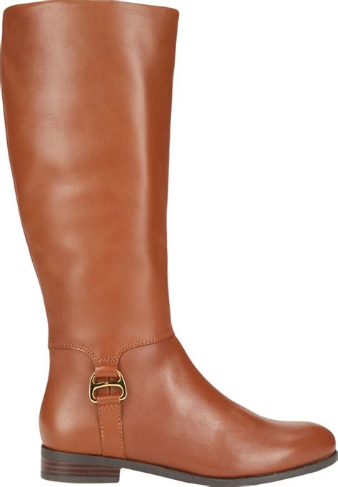 Lauren Ralph Lauren Brystol Burnished Leather Riding Boot Knee Boots