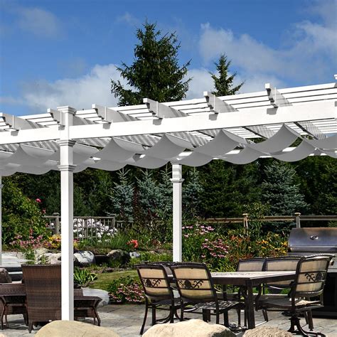 Buy Patio Waterproof Retractable Shade Cover Pergola Replacement Cover