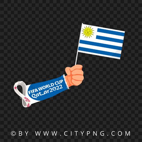 Hd World Cup Hand Holding Uruguay Flag Pole Png Citypng