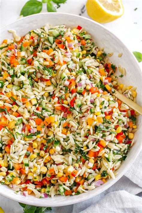 Rainbow Orzo Salad Eat Yourself Skinny