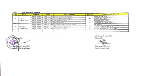 Jadwal Ujian Tengah Semester Genap Tahun 20222023 Stia Satya Negara