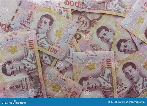 Moneda Tailandesa Billetes En Moneda Extranjera Baht Fondo De Caja