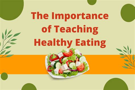 The Importance Of Teaching Healthy Eating The Teaching Couple