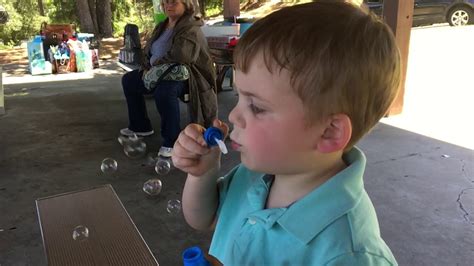 Henry Blowing Bubbles In Slow Motion Youtube