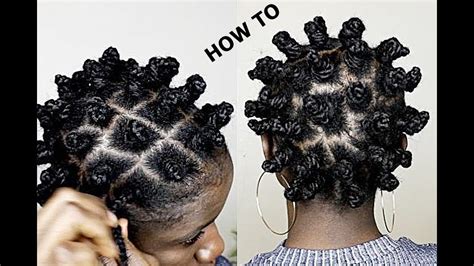 How To Do Bantu Knot Braids 3 Style Youtube