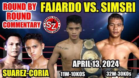 Fajardo Vs Simsri OPBF Title Suarez Vs Coria Round By Round