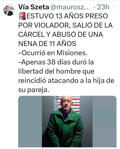 Capit Nhorton On Twitter Violador A Os Preso Liberado A Los