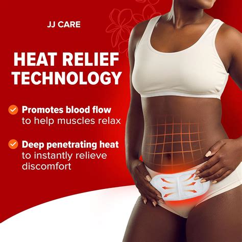 JJ CARE Parche térmico para aliviar los calambres menstruales 12