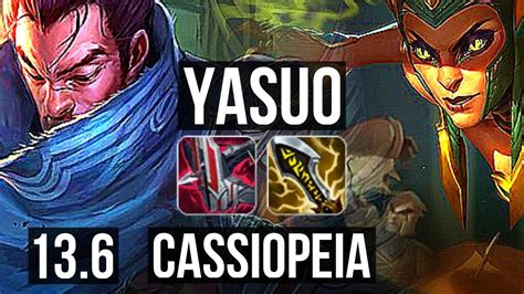 Yasuo Vs Cassio Mid M Mastery Solo Kills Legendary