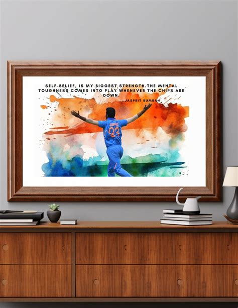 Jasprit Bumrah Cricket Message Printable Poster Etsy