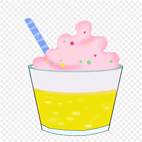 Ice Cream Scoop Clipart Vector Ice Cream Yellow Drink Drink Summer