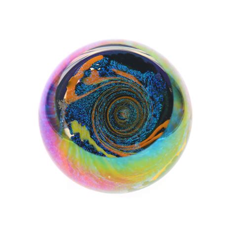 Glass Eye Studio Black Fireball Paperweight Josephs Jewelers