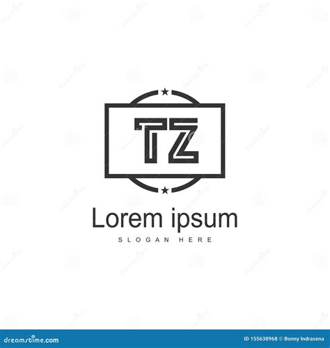 Initial Tz Logo Template With Modern Frame Minimalist Tz Letter Logo