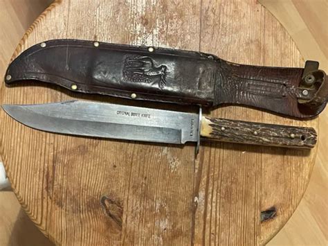 Vecchio Corno Di Cervo Coltello Bowie Coltello Da Caccia Solingen