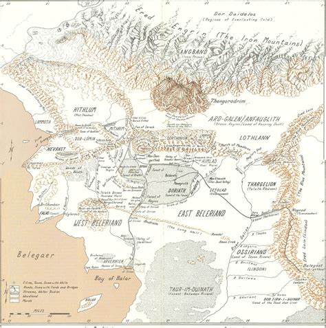 Map Of Middle Earth First Age - Maping Resources