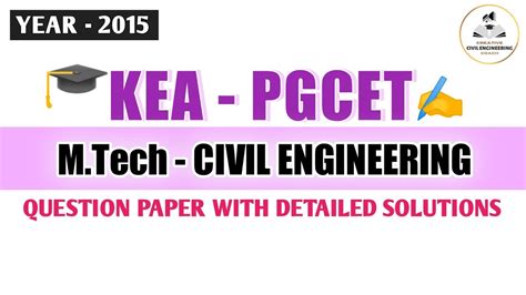 PGCET 2015 Civil Engineering Solved Question Paper With Detailed