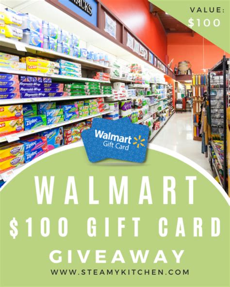 100 Walmart Gift Card Giveaway Steamy Kitchen Recipes Giveaways