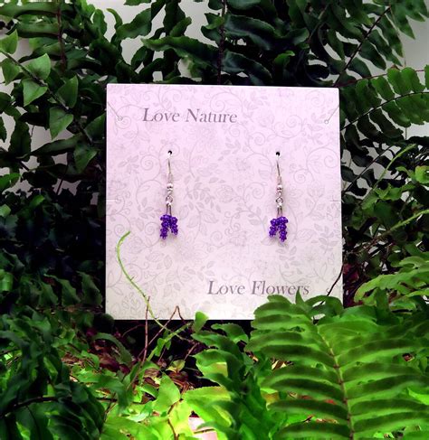 Lavender Purple Flower Drop Earrings By Atlondonjewels