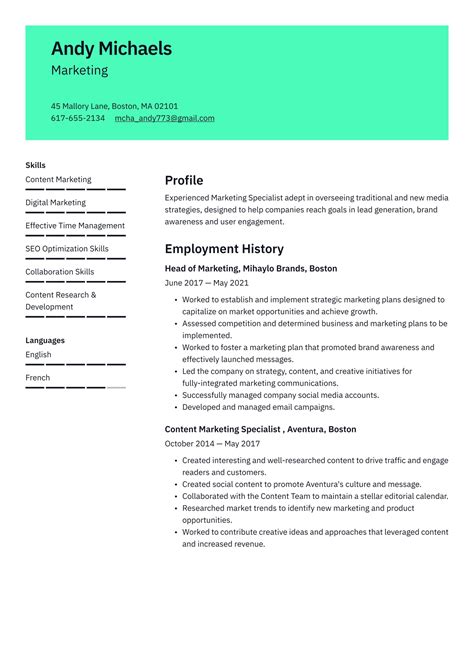 Marketing Resume Examples And Writing Tips 2023 Free Guide